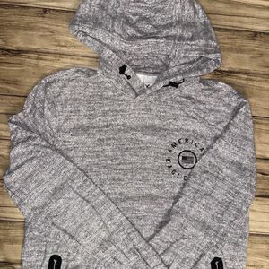 Men’s American Eagle Small Gray Hoodie Pullover Active Flex